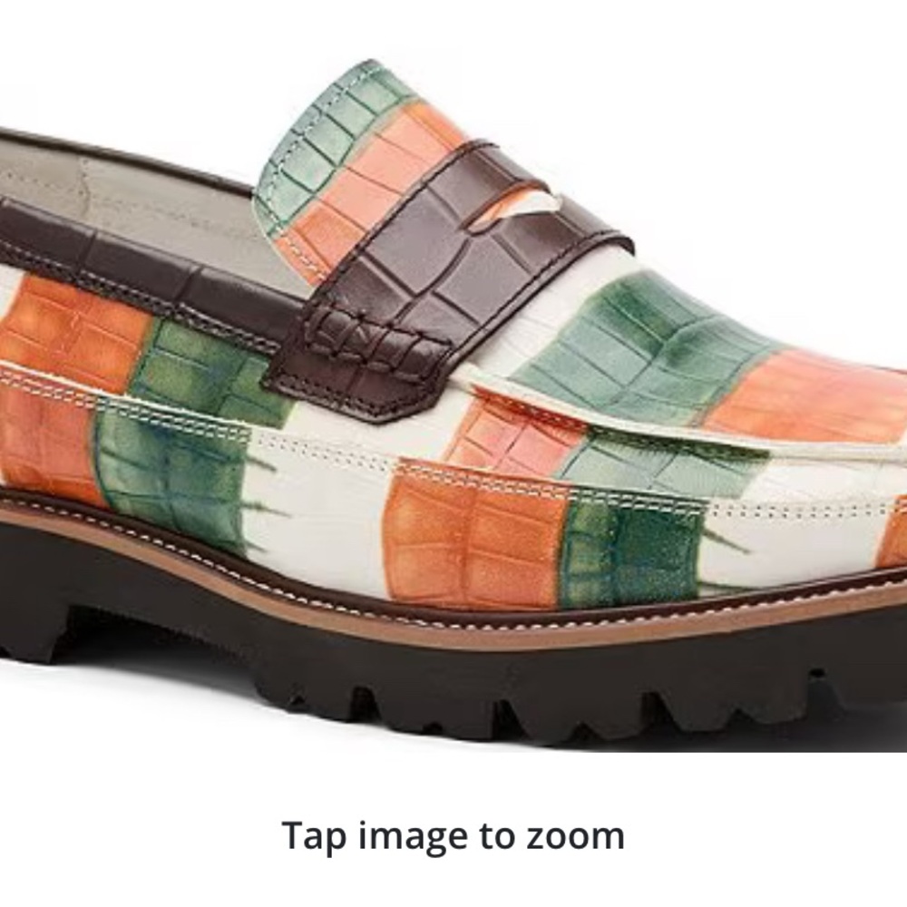 Marc Nolan Men's Adler Colorblock Croco Embossed Leather Penny Loafers